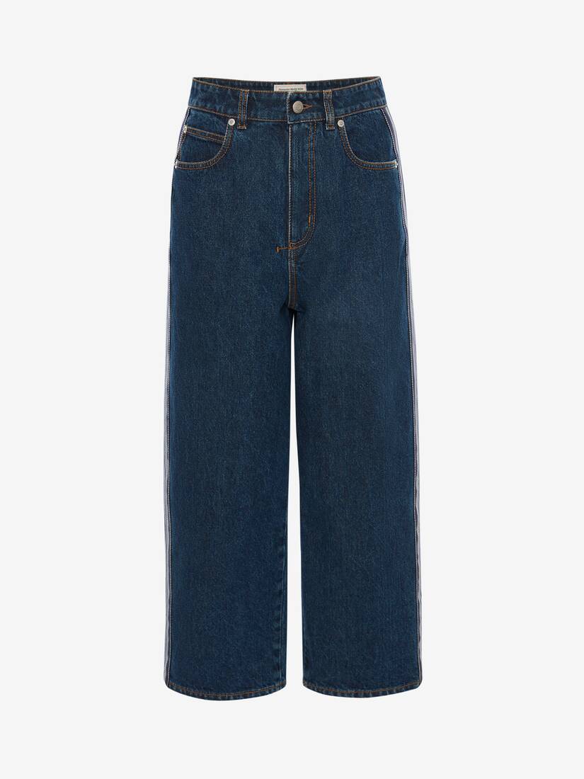 Pantalones Alexander McQueen Boyfriend Denim Mujer - Azules Azules - Mexico 981-UREGHB